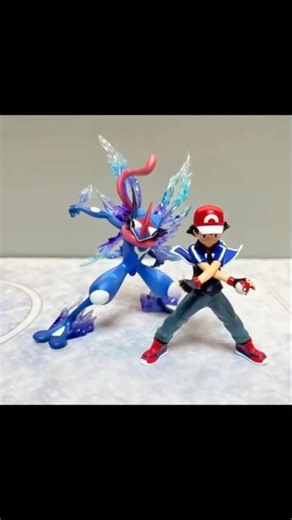 9cm Pokemon Gold Star Greninja Figure Battle Ash Ketchum Greninja Action Figure