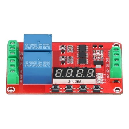 Adjustable Volt Time Delay Relay, 5V 12V 24V Delay Controller Board With 2 Channel Self Lock, Infinite / Limited Cycle Timing Mode, Timer Relay For Automatic Control - Walmart.ca