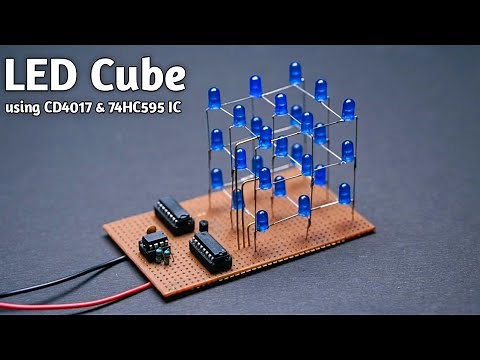 Make a LED Cube without Arduino 🚫 | using CD4017, 74HC595, NE555 IC