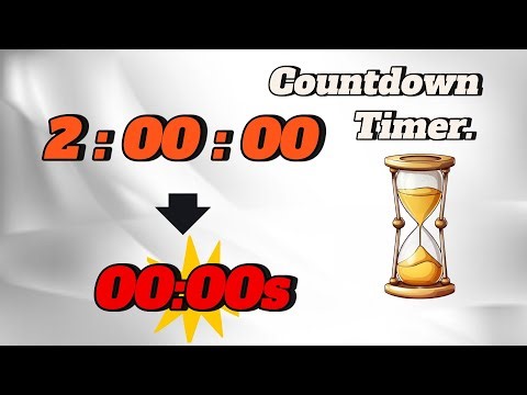 2 Hour Countdown - Perfect for Study & Workouts - Bell Alerts