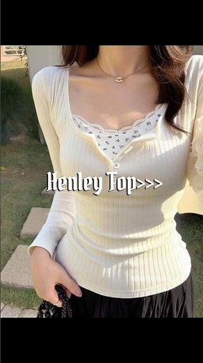 Stylish Henley top outfit ideas ✨#fashiontrends #henleytop #fashionhaul #trendingtops#topsforwomen