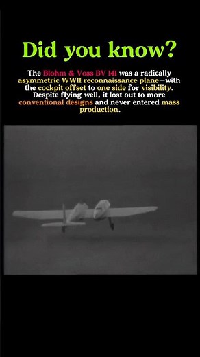 The WWII Plane That Flew Sideways: Germany’s Asymmetric BV 141