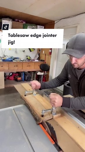 DIY Tablesaw Edge Jointer Jig for Woodworking