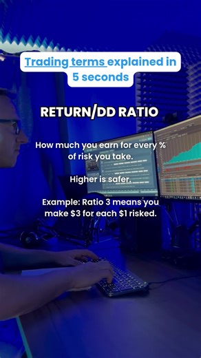 Return/DD Ratio tells you how much profit your strategy makes for each % of risk. ⚖️ It’s the clearest snapshot of balance between reward and safety. If two systems earn the same profit, the one with a higher Return/DD ratio did it with less pain along the way — and that’s the one traders trust. 💡 Example: Return/DD = 2.0 → You earn twice as much as your max drawdown. Return/DD = 1.0 → Barely surviving the risk you’re taking. The higher the ratio, the stronger your system’s efficiency. It shows
