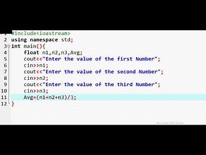 a c++ program that return the Average of three numbers
