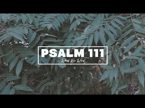 Psalm 111 Song Word For Word (Lyric Video) • ESV