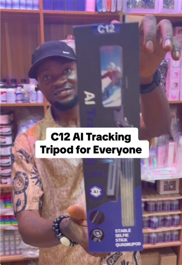 C12 AI Tracking Tripod: 360° Face Tracking Stand with Remote