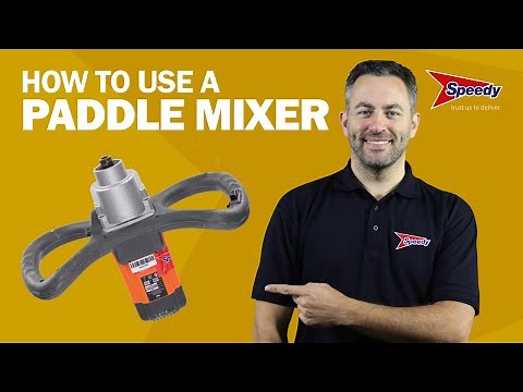 How to use a paddle mixer - correctly and safely | Speedy Services