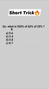 Percentage Short Tricks🔥 | Percentage | #percentage #Math #reels #viral #shorts | Exam Approach