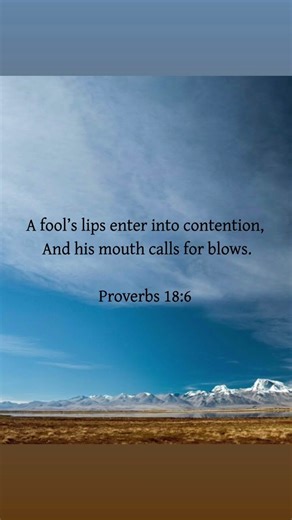 Sctipture Reel of the Day | Proverbs 18:6 |