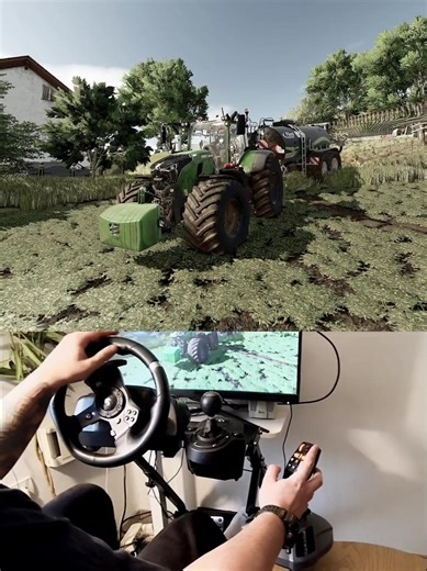 Fendt 726 Vario Fliegl slurry tank Steering Wheel Thrustmaster Farmstick #dkgc #farming #fendt #fs25