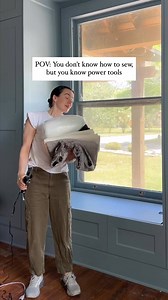 DIY WINDOW SEAT CUSHIONS ✨ This is not a flex… I really want to learn how to sew! But until then, a stapler and some power tools will get me by 😅 I’m so happy with how these custom cushions turned out! Tomorrow is the final bedroom reveal!! 🩵 | Renee Renovates