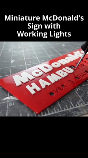 How to Make a REALISTIC Miniature Sign with Working LED Lights! #diorama #diy #ledlights
