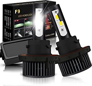 H13/9008 High Low Beam LED Headlight Bulb 100W 6000K, 16000LM LED Lights White, XHP LEDs CanBUS-Ready EMC Headlamp Bulbs, Car/Truck Head Light