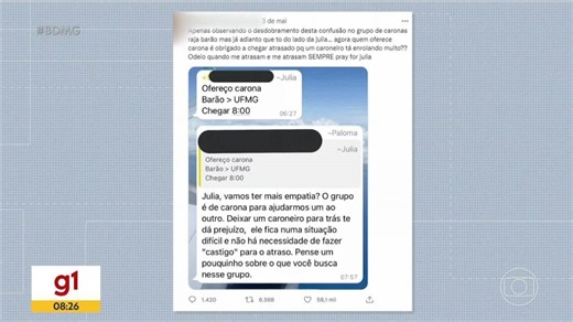 Discussão em grupo de caronas de BH viraliza e diverte internet