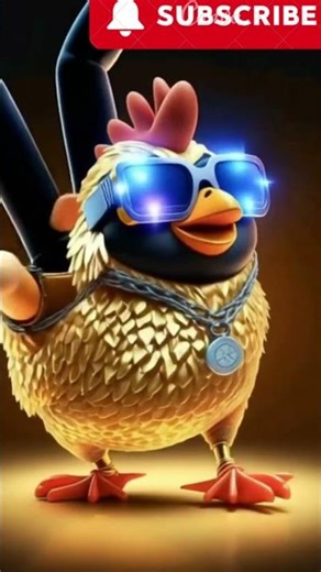 🐔Golden Swag Chicken Dance Cool Chick Dancing on Music Beat🐔#shorts#short video #viral #viral video