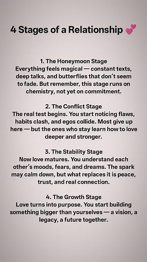 4 Stages of a Relationship 💞 | Psychology thoughts