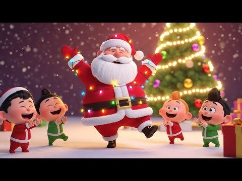 Dancing Santa Christmas Rhyme 🎄🎵 | Holiday Song for Babies & Toddlers