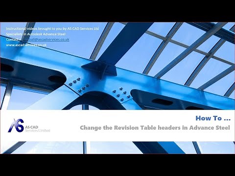 How to change the headers in a Revision Table in Autodesk Advance Steel