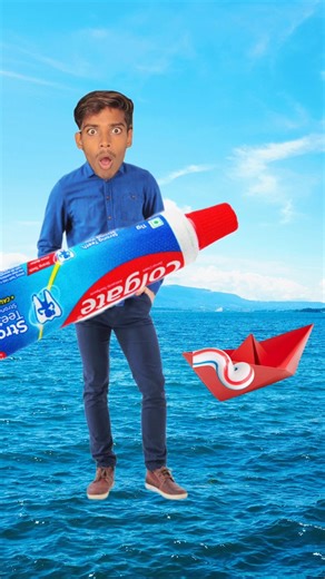 Can Colgate Run A Paper Boat?🤔#experiment #Jugaaduvishal #shorts