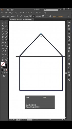 How to make house icon in adobe illustrator