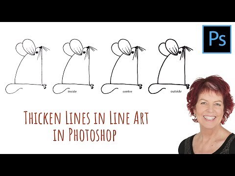Thicken line art lines in Photoshop - An alternate approach.