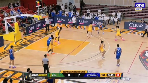 EARLY BIRDS 🦅 The Ateneo Blue Eagles seize the lead over the FEU Tamaraws by just two points after the first quarter in UAAP Season 88 Men's Basketball. #UAAPSeason88 #LegendsStartHere #StrengthInMotionHopeInAction | One Sports