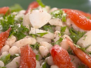 Salade de haricots blancs, vinaigrette tomatée par Laurent Mariotte