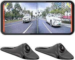 car Blind spot Camera paired with car Blind spot Display System, Blind spot Driving Recorder, BSD Blind spot Warning Assistance, Blind spot Monitoring BSM, Camera Monitoring System CMS (Black)