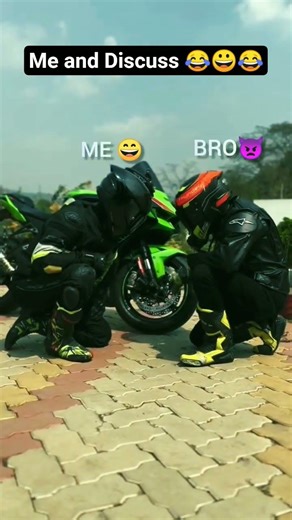 Brother Ke Sath Discuss 😂😀🤣 #rider #comedyshorts #bikelovers #zx10r #shorts #superbike #realbiker