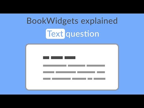 How to create a "Text" question in BookWidgets