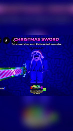 Christmas Sword Showcase in Hunty Zombies