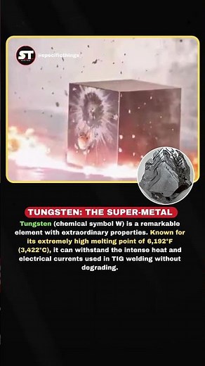 Tungsten: The Super-Metal with Extreme Heat and Hardness . #shortsfeed #factshorts #didyouknow