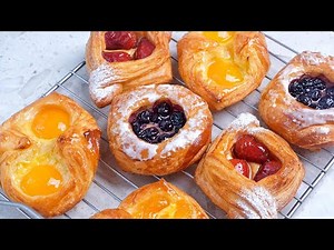 水果丹麦酥 | 丹麦面团食谱 | Fruit Danish Pastries