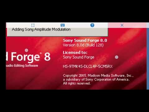 I got Sony Sound Forge 8 (But I don't have Microsoft NET. Framework 1.1 And 1.1 Service Pack 1