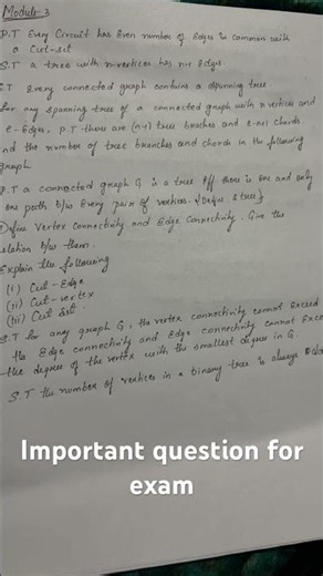 Module 3 graph theory important and most repeated questions