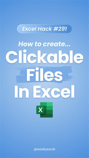 No one is talking about this in Excel! 😭 Learn how to create clickable files inside Excel! #excel #spreadsheets #accounting #exceltips #workhacks | Easilyexcel