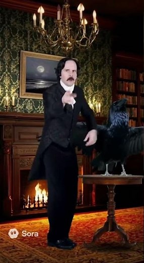 Poe does the Raven Dance - #edgarallanpoe #theraven #sora