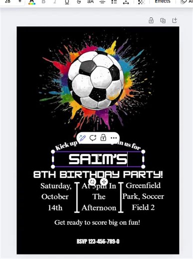 Soccer Birthday Invitation: Editable Sports Party, Instant Download - Etsy