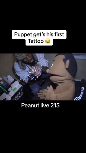 Peanut Live 215 Gets His First Tattoo | Hilarious Puppet Comedy Video