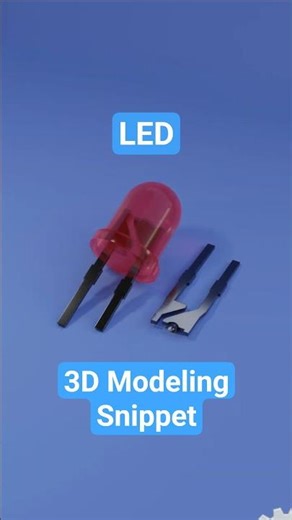 LED Component | Quick 3D Modeling Snippet (Blender) #shorts #led