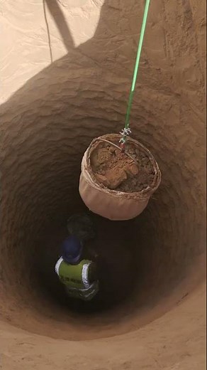 manually soil digging process - it is necessary for boring