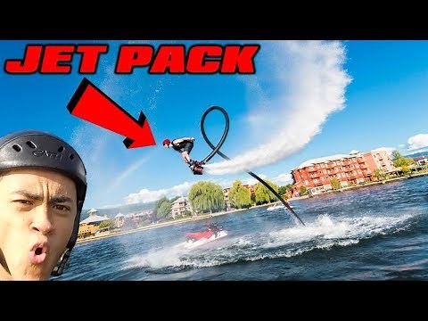 Flying JETPACK FLYBOARD! *OVER WATER*
