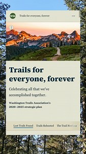 Over the last 6 years of our strategic plan, our 4 campaigns — Lost Trails Found, Trails Rebooted, The Trail Next Door and Trails for Everyone — have accomplished so much. Together, we: 🌲 Connected nearly 40,000 individuals to volunteer and advocate for trails 🌲 Improved access to 5,000 miles of trail statewide 🌲 Supported 18,000 outdoor experiences for youth and families 🌲 Inspired and informed 5.4 million hikers annually Huge thanks to our community, members and partners for making this wo