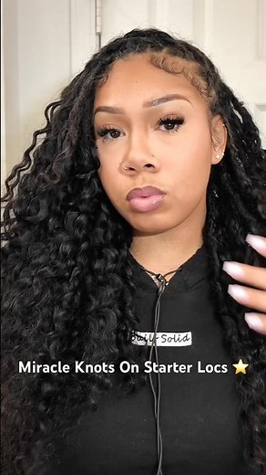 Miracle Knots On Starter Locs Tutorial Ft. @ElfinHair ⭐️ #locjourney #miracleknots #locs