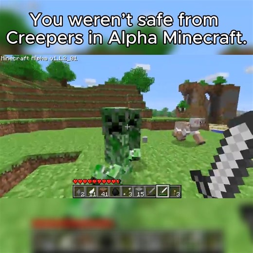 Pixel Nostalgia on Instagram: "Alpha Minecraft creepers were a different kind of scary. No sprint. No shields. No mercy. You remember this feeling? 😭 follow for more old Minecraft"