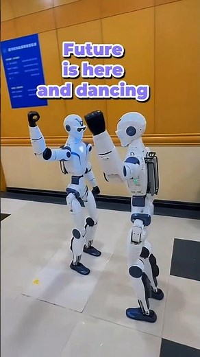 White Robots Synchronized Dance 🤖 #Robot