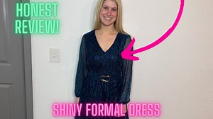 Watch Shiny Formal Dress Review on Amazon Live