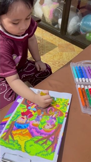 Coloring practice to train fingers for Sunday's competition ❤️ #coloring #shorts #trending #grada...