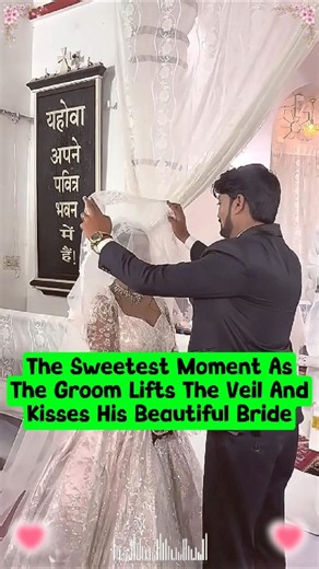 The Sweetest Moment As The Groom Lifts The Veil And Kisses His Beautiful Bride. #wedding